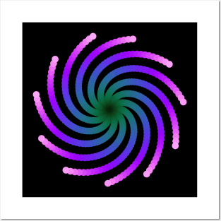 Galaxy Spiral | Light Nebula Pink Blue Green Posters and Art